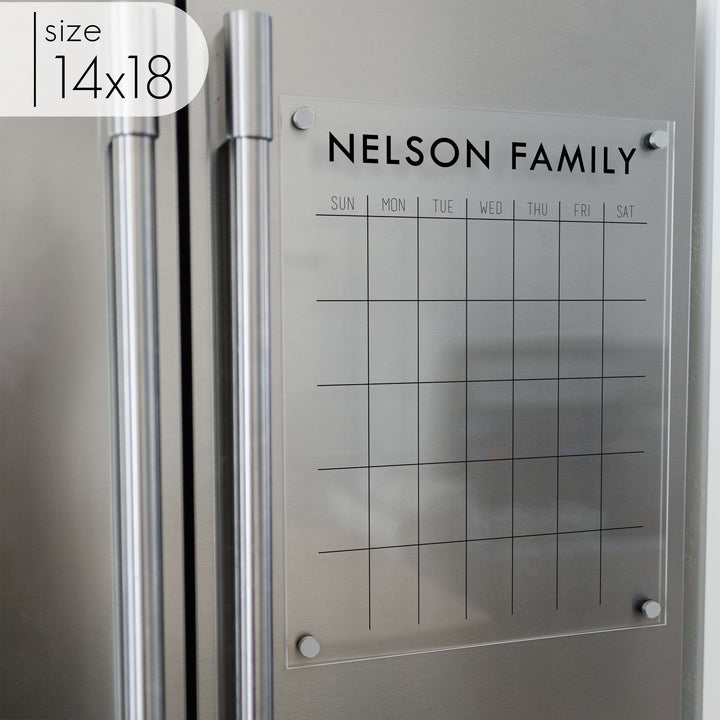 Monthly Acrylic Fridge Calendar | Vertical Madi