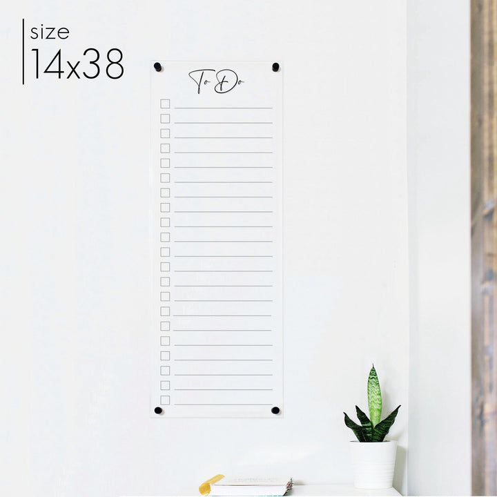 Slim Acrylic Dry-erase Checklist | Vertical Pennington