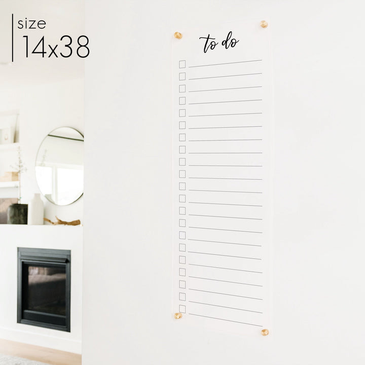 Slim Acrylic Dry-erase Checklist | Vertical Traeger