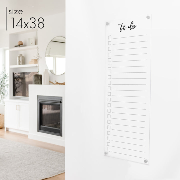 Slim Acrylic Dry-erase Checklist | Vertical Traeger