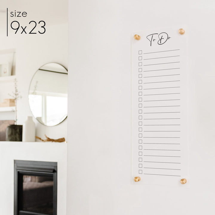 Slim Acrylic Dry-erase Checklist | Vertical Pennington