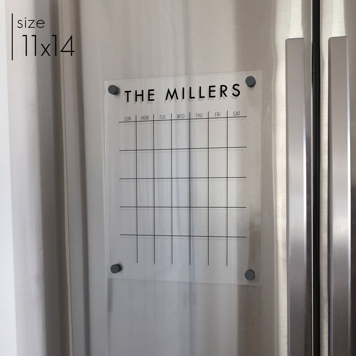 Monthly Acrylic Fridge Calendar | Vertical Madi