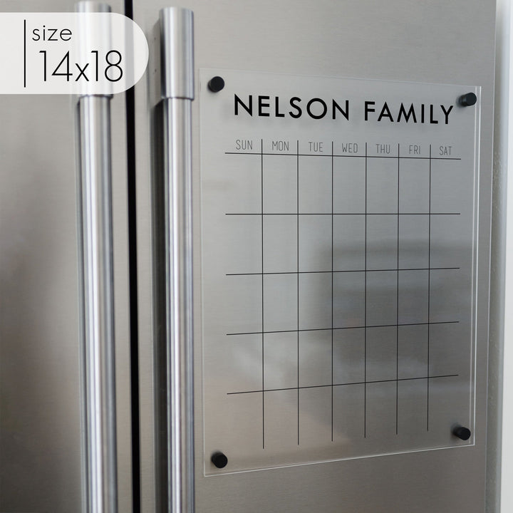 Monthly Acrylic Fridge Calendar | Vertical Madi