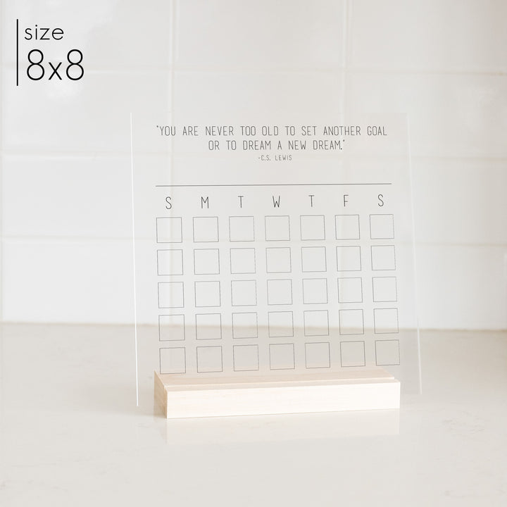 Custom Quote Acrylic Goal Tracker | Skinny Style