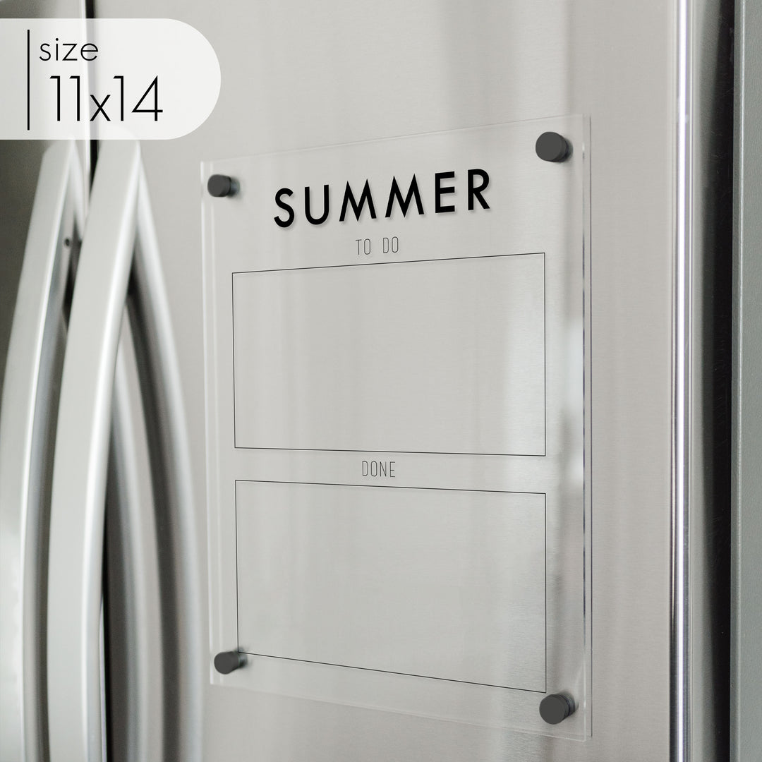 Acrylic Fridge Visual Toddler Chore Chart | Vertical Madi