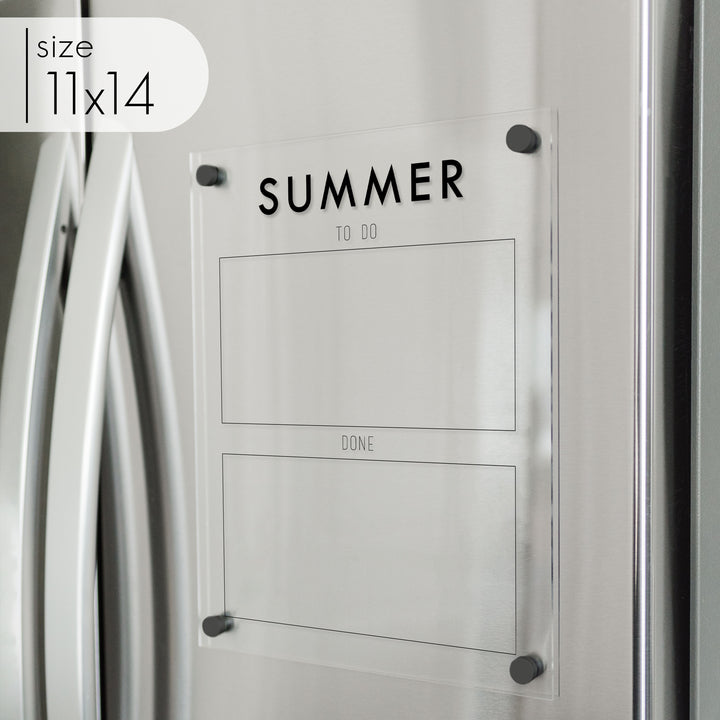 Acrylic Fridge Visual Toddler Chore Chart | Vertical Madi