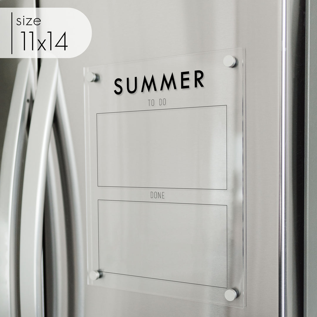 Acrylic Fridge Visual Toddler Chore Chart | Vertical Madi