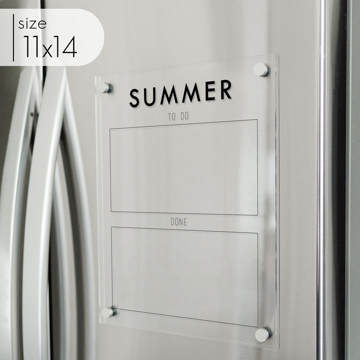 Acrylic Fridge Visual Toddler Chore Chart | Vertical Madi