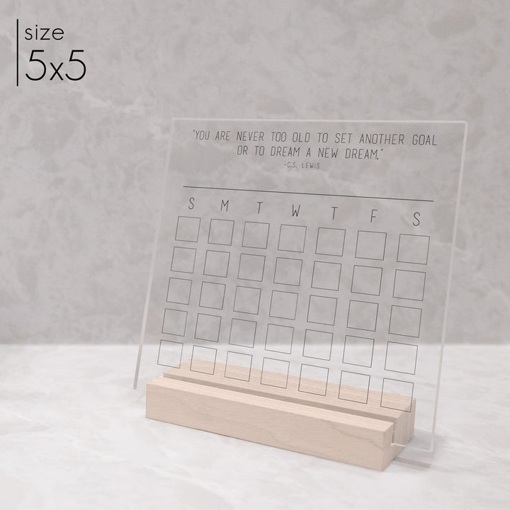 Custom Quote Acrylic Goal Tracker | Skinny Style