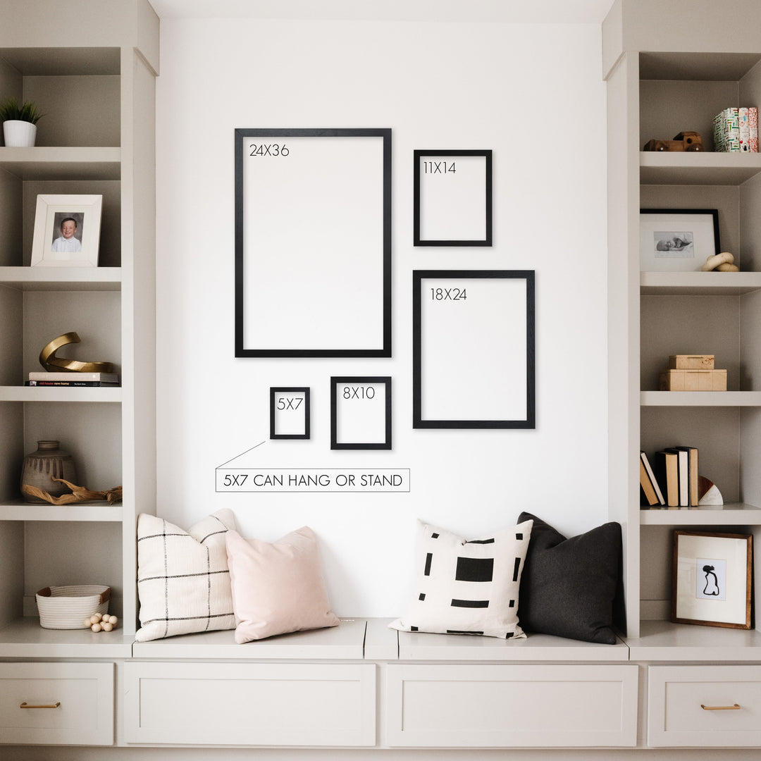 Custom Quote Framed Goal Tracker  | Vertical Chalkboard