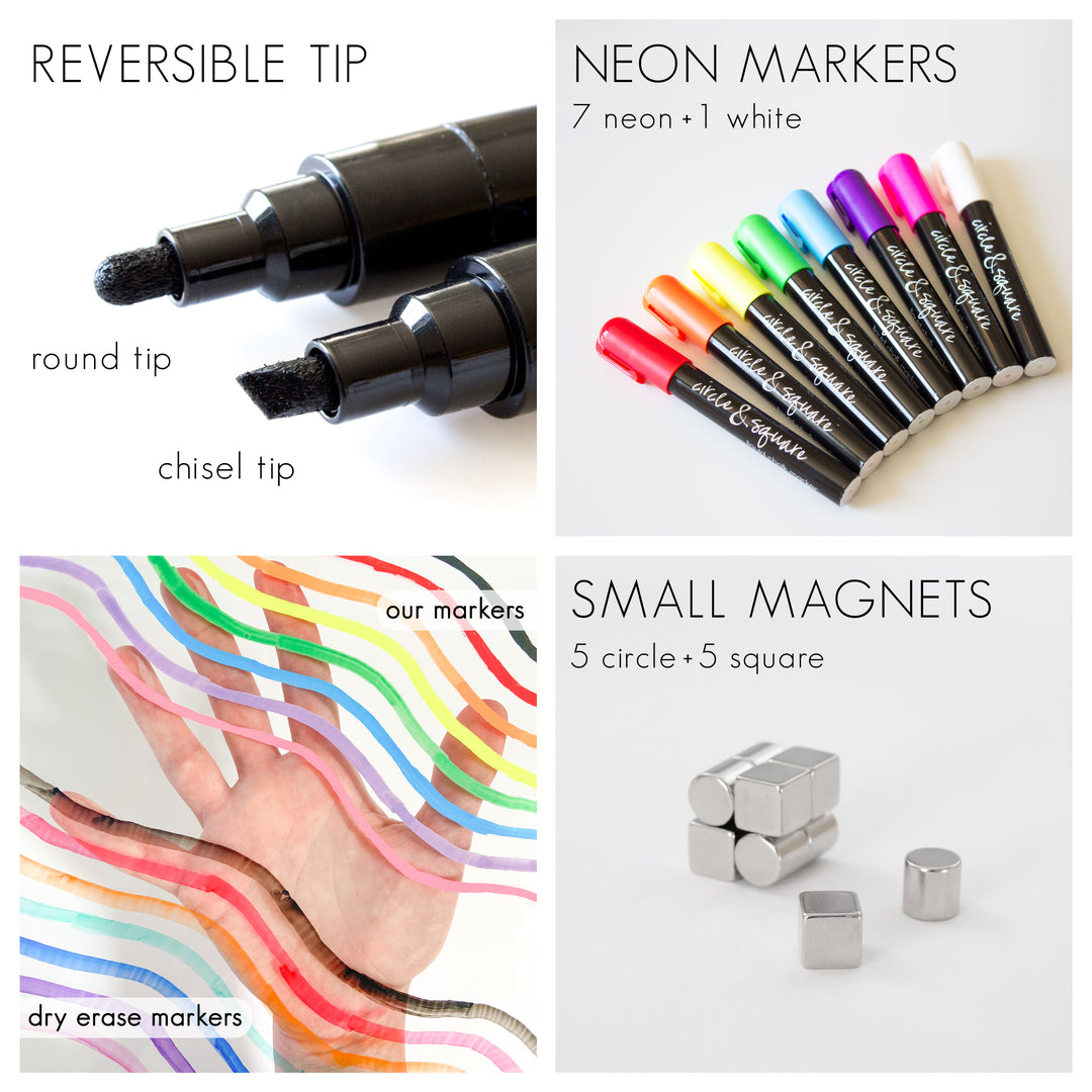 Custom Quote Framed Goal Tracker  | Vertical Chalkboard