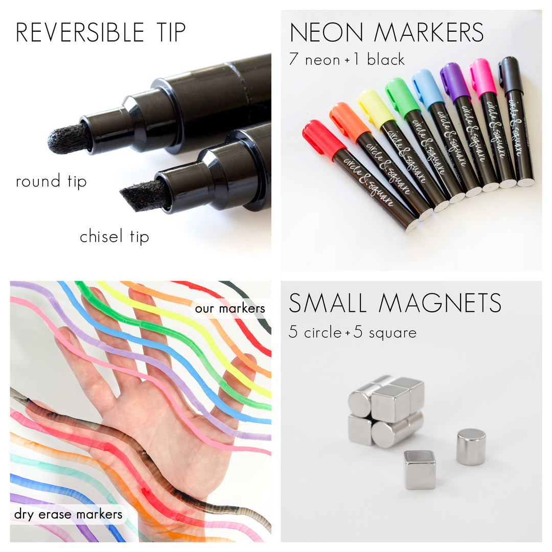 Custom Quote Framed Goal Tracker  | Vertical Whiteboard