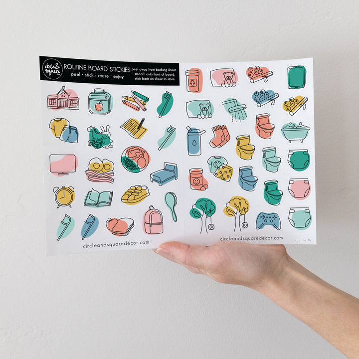 1 Person Framed Whiteboard Routine Chart | Horizontal Pennington