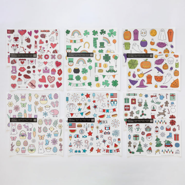 Decorative Holiday Board Stickies