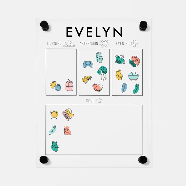 1 Person Acrylic Routine Board | Vertical Madi