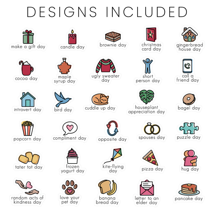 Wacky Winter Holiday Stickies