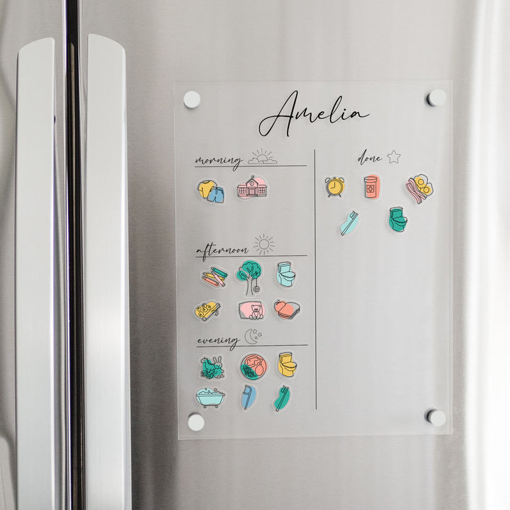1 Person Acrylic Fridge Routine Board | Vertical Pennington