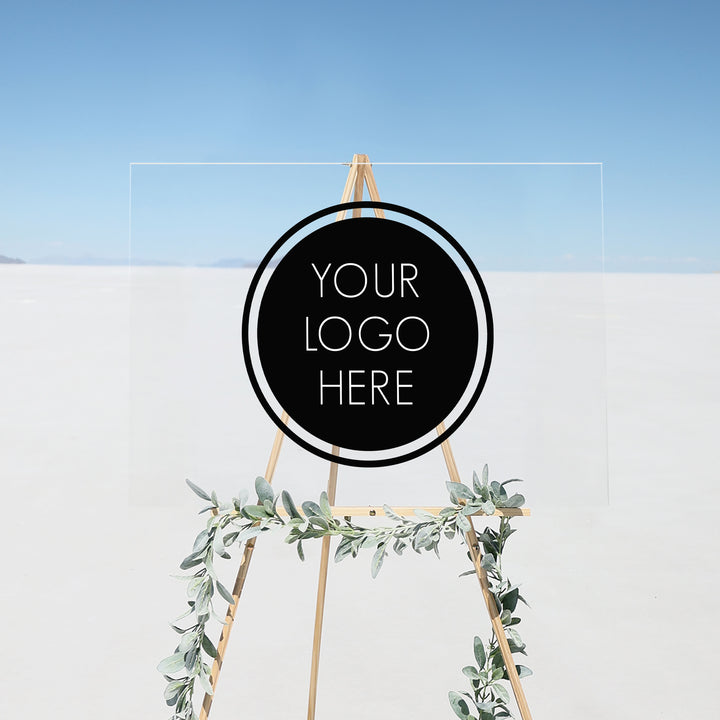 Clear Acrylic Logo Sign | Horizontal