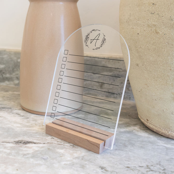 Clear Acrylic To Do List | Daisy Style