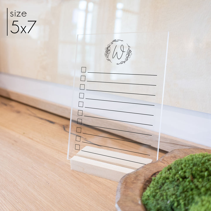 Clear Acrylic To Do List | Daisy Style