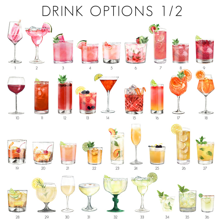 Clear Acrylic Cat Signature Drink Sign | Vertical Olivia