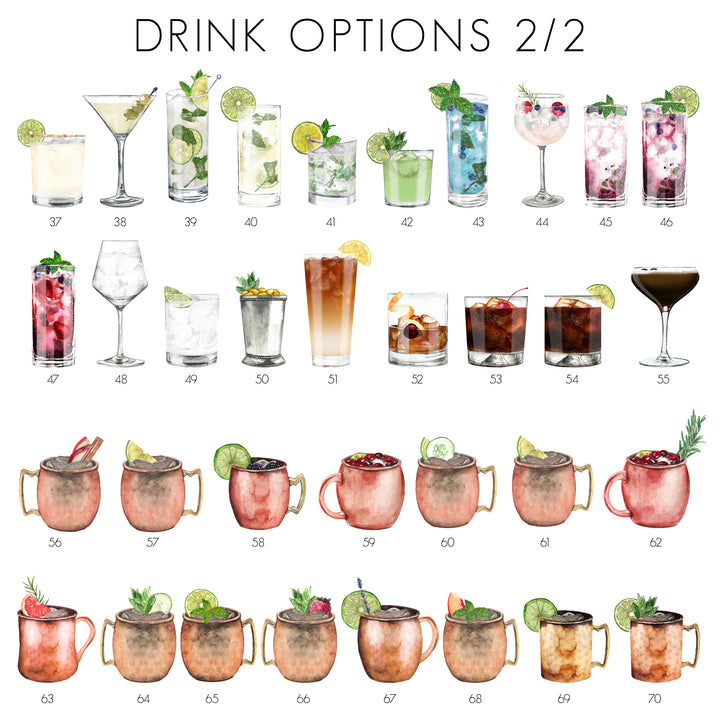 Clear Acrylic Cat Signature Drink Sign | Vertical Olivia