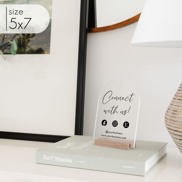 Custom Acrylic Social Media Business Sign