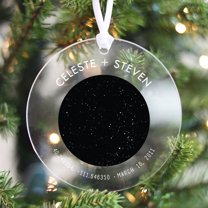 Custom Acrylic Star Chart Christmas Ornament