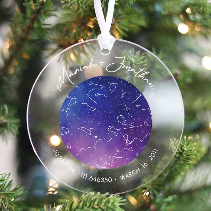 Custom Acrylic Star Chart Christmas Ornament