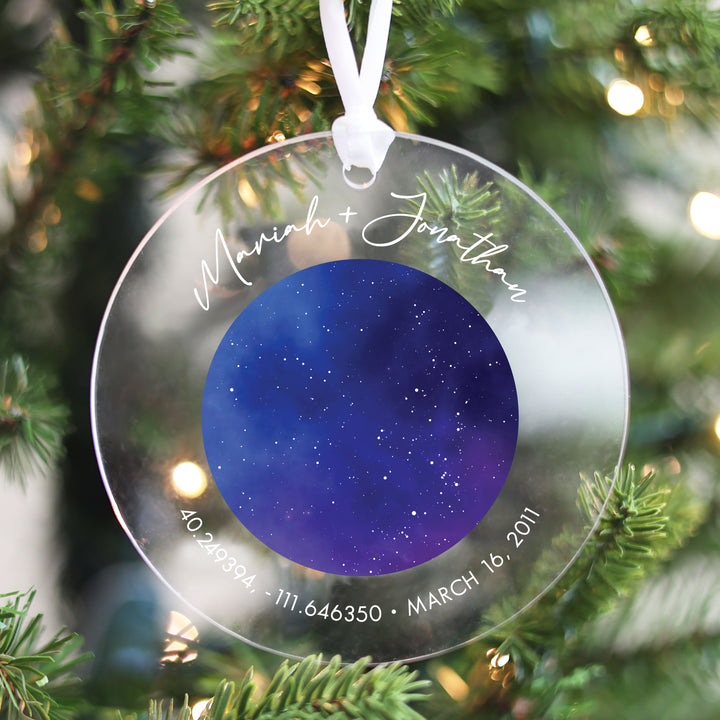 Custom Acrylic Star Chart Christmas Ornament
