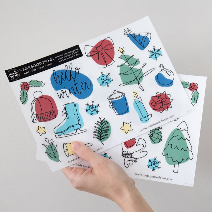 Winter Seasonal Board Stickies