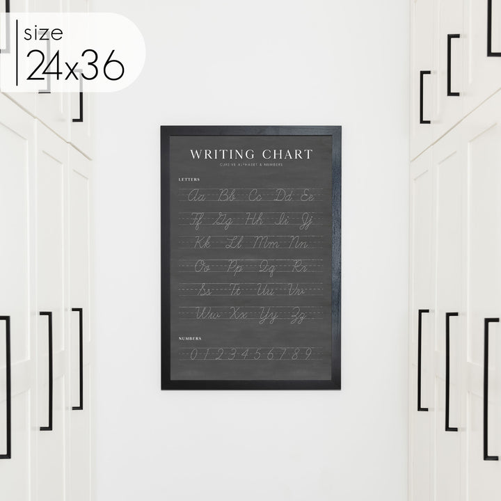 Chalkboard Cursive Writing Chart