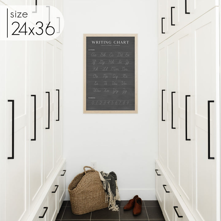 Chalkboard Cursive Writing Chart