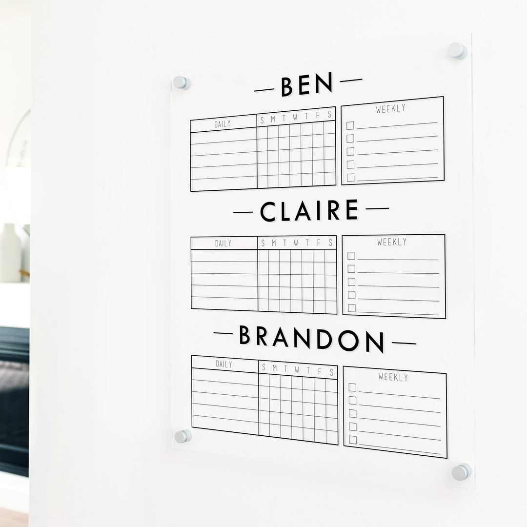 Dry Erase Chore Charts