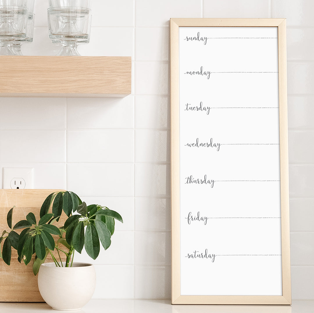 Weekly Dry Erase Boards