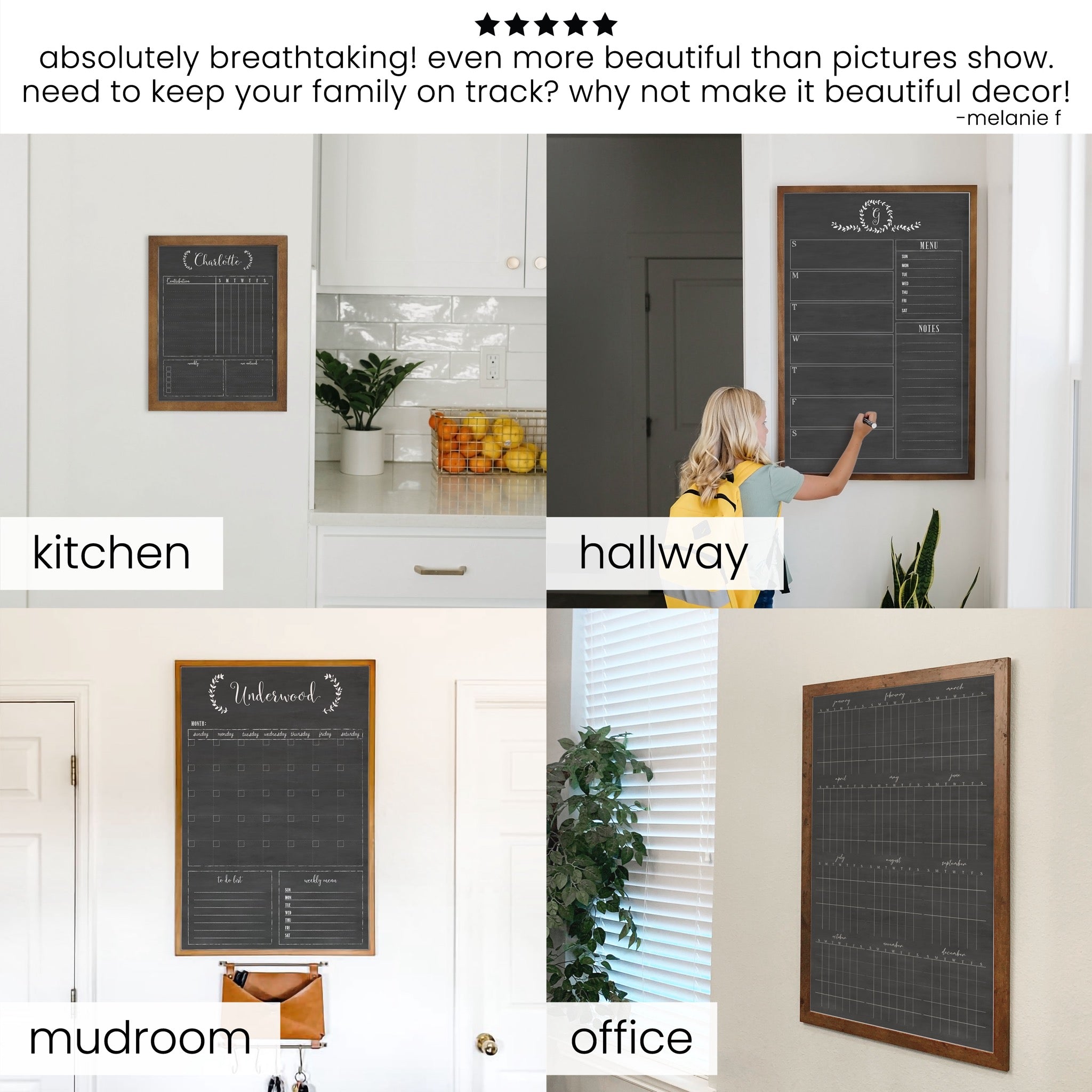 1 Person Framed Chalkboard Chore Chart  | Vertical Eagleton