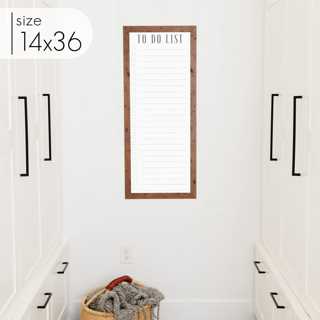 Slim Checklist Framed Whiteboard | Vertical Swanson