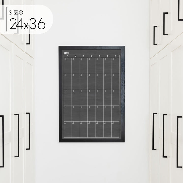 Monthly Framed Chalkboard Calendar | Vertical Swanson