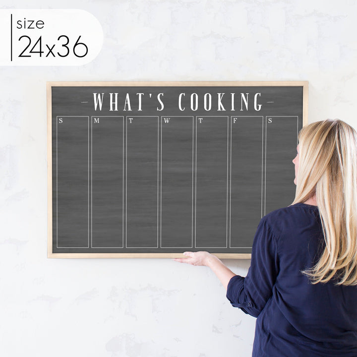 Weekly Framed Chalkboard Calendar | Horizontal Swanson