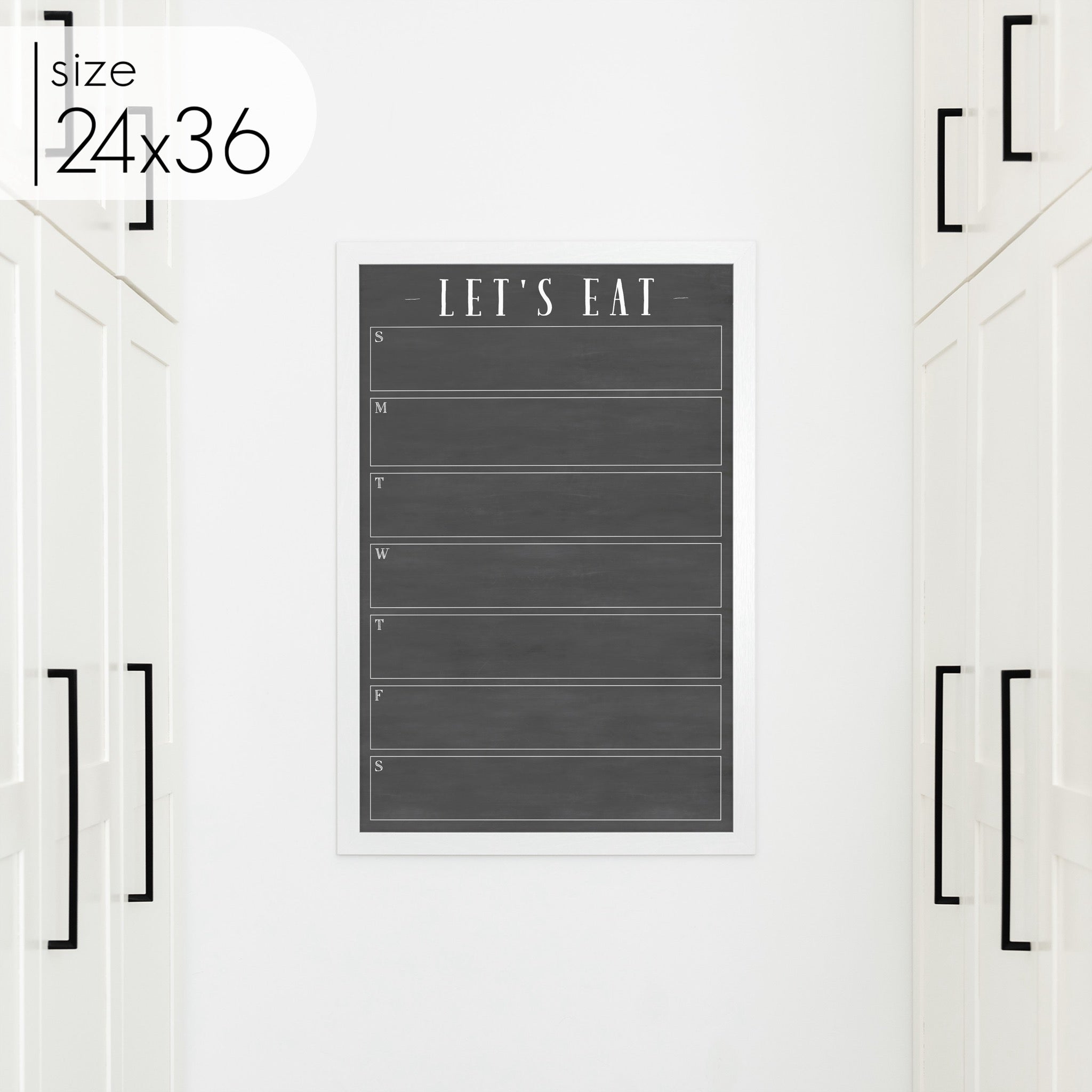 Weekly Framed Chalkboard Calendar | Vertical Swanson