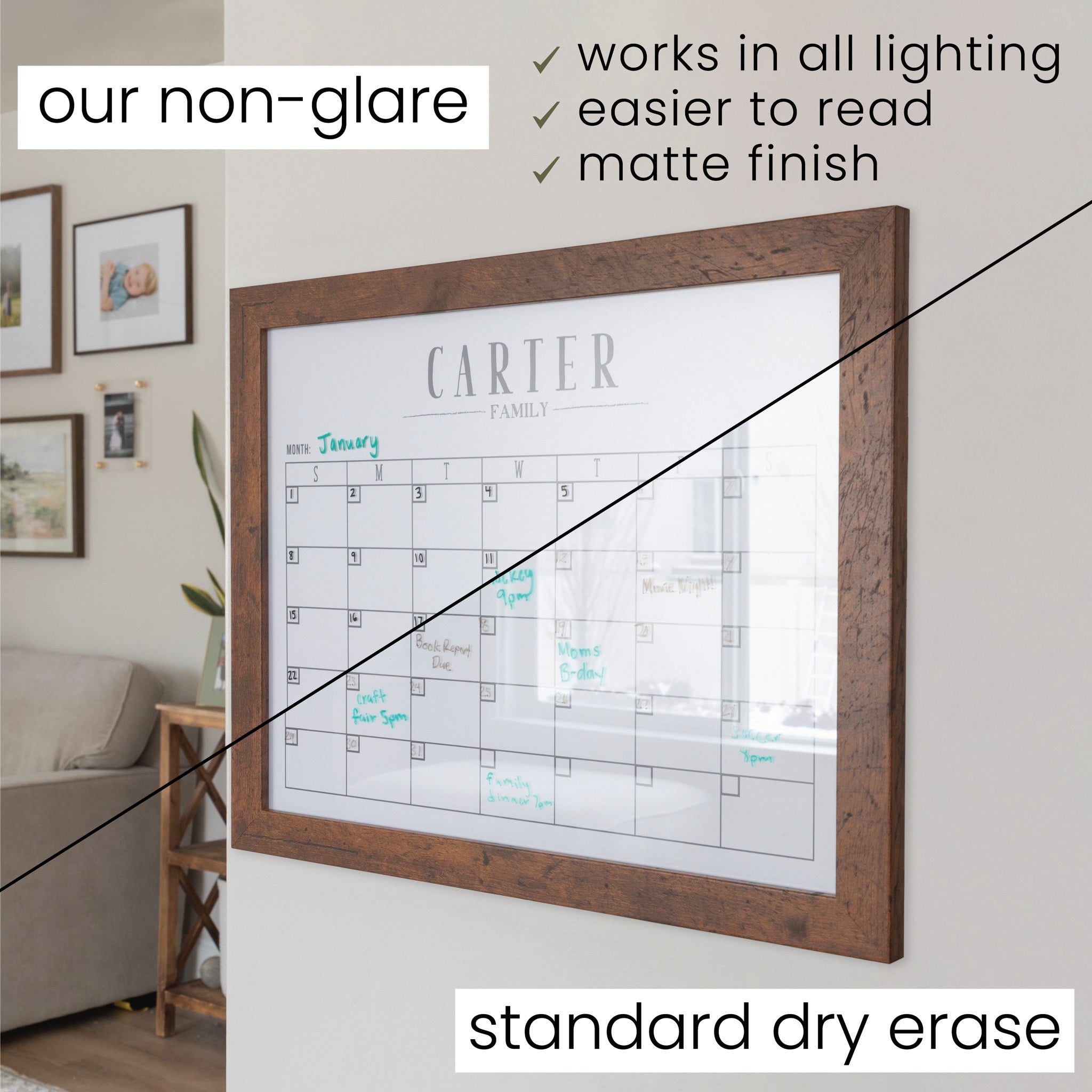 Framed Whiteboard Family Chore Chart | Vertical Swanson