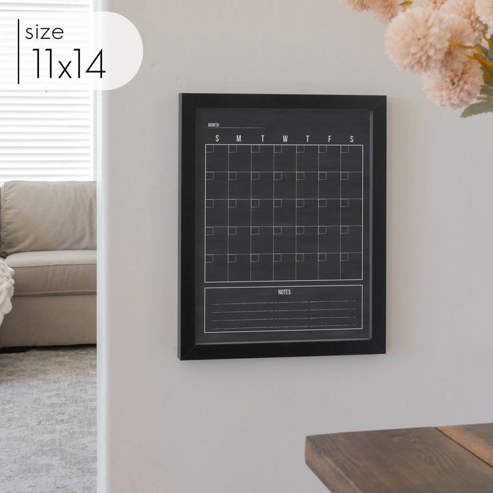 Monthly Framed Chalkboard Calendar + 1 section | Vertical Dwyer