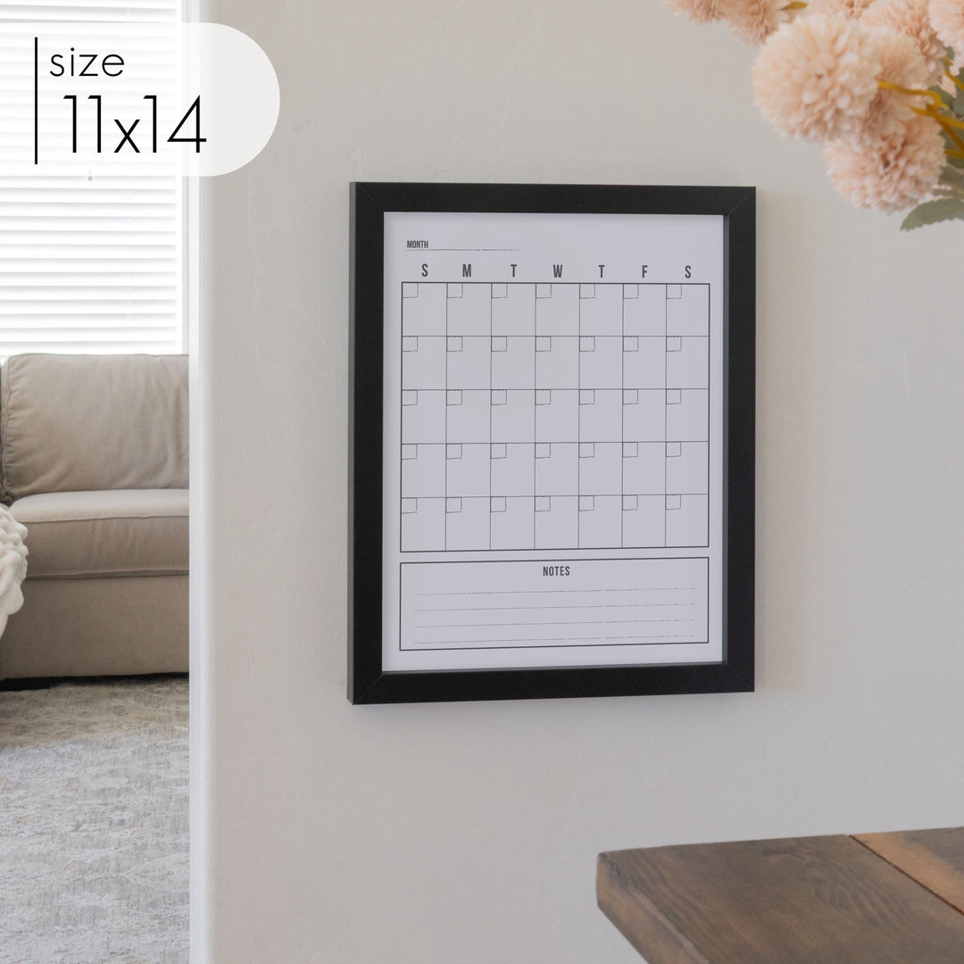 Monthly Framed Whiteboard Calendar + 1 section | Vertical Dwyer