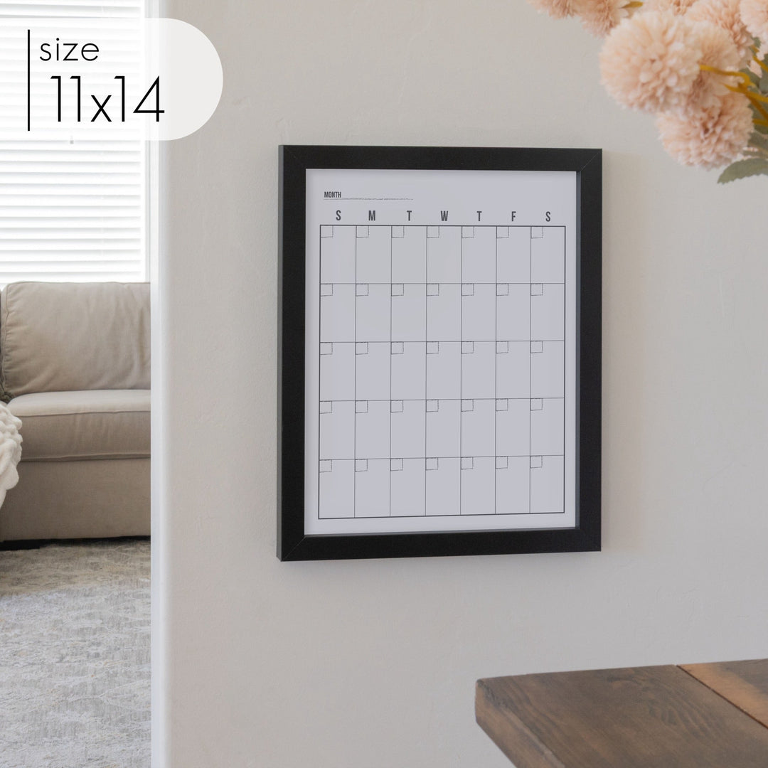 Monthly Framed Whiteboard Calendar | Vertical Dwyer