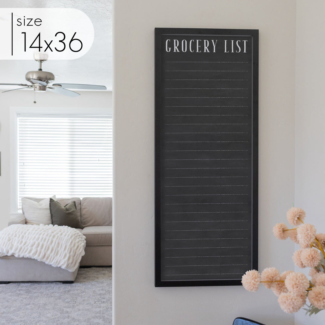 Slim Checklist Framed Chalkboard | Vertical Swanson