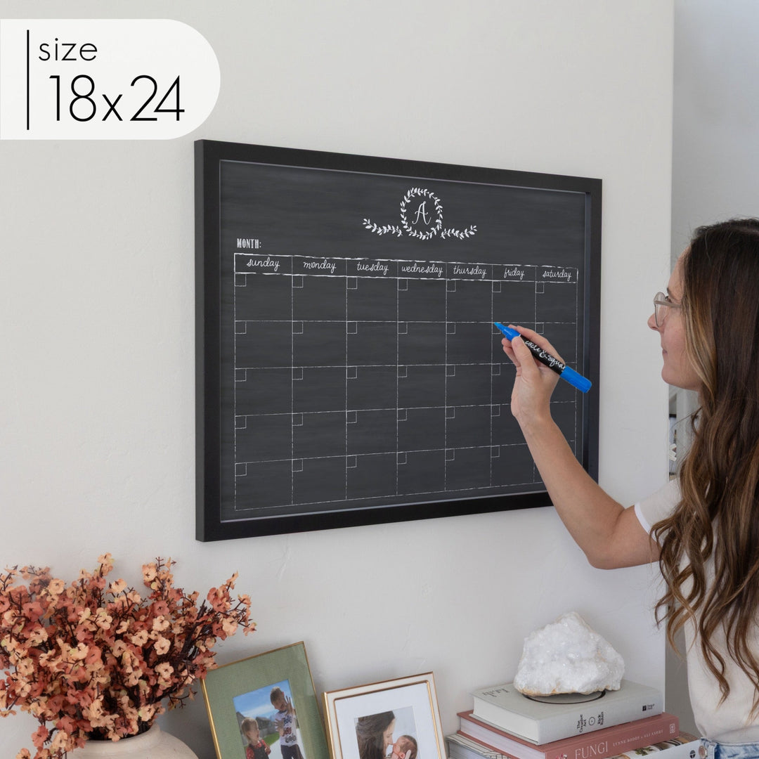 Monthly Framed Chalkboard Calendar | Horizontal Donna