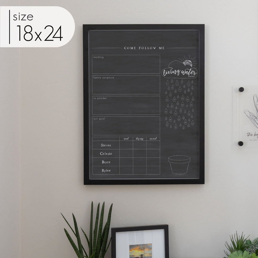 1 Person Framed Whiteboard Chore Chart  | Vertical Swanson