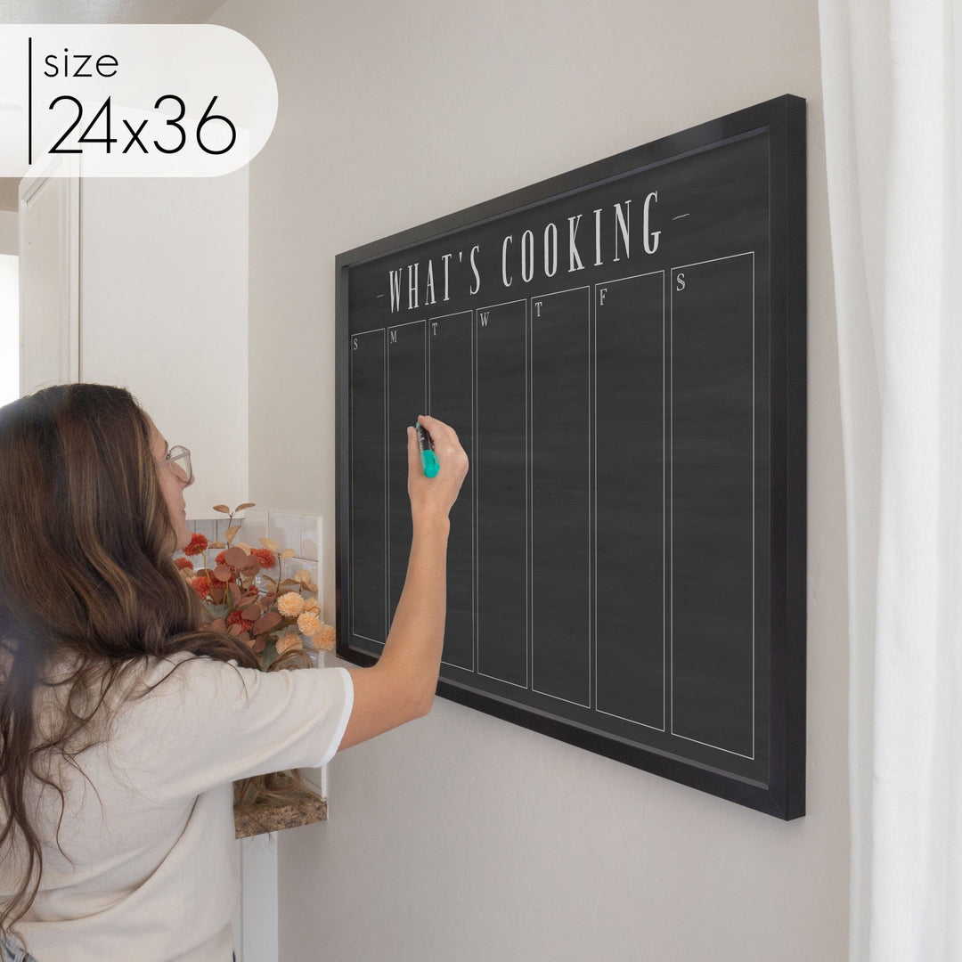 Weekly Framed Chalkboard Calendar | Horizontal Swanson