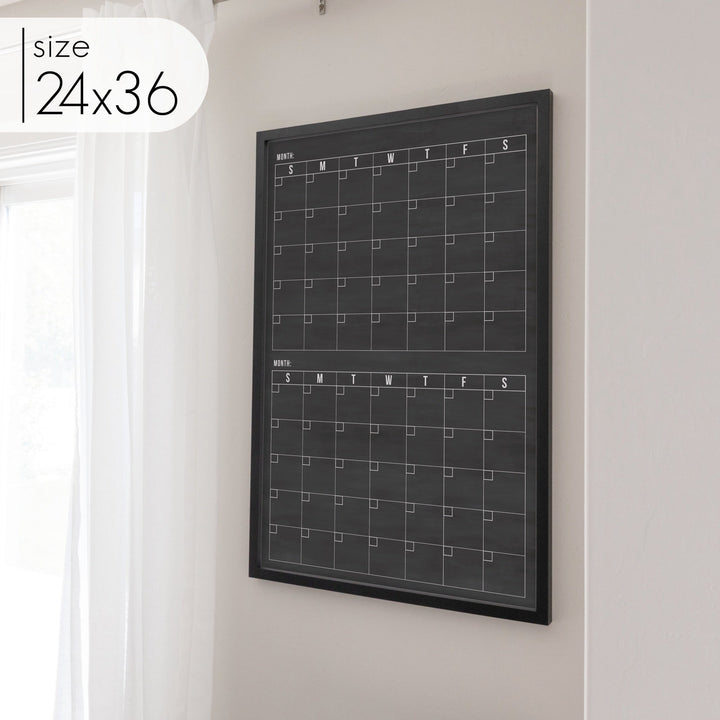 2 Month Framed Chalkboard Calendar | Vertical Dwyer