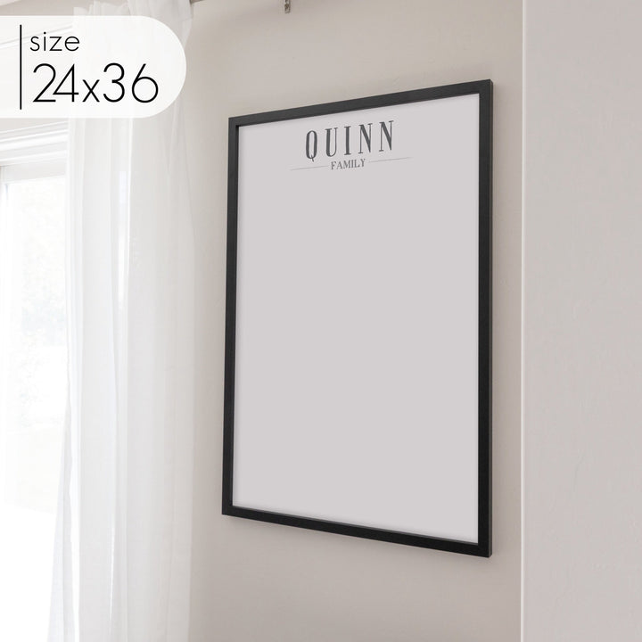 Large Framed Whiteboard | Vertical Swanson